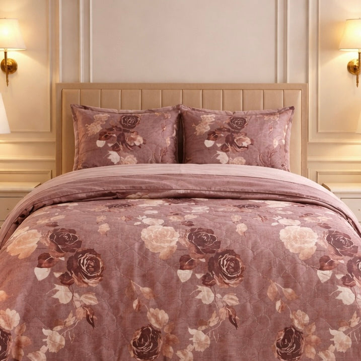 Gold Living Signature 3 Pcs Bed Sheet Set - Rose Quartz Colour