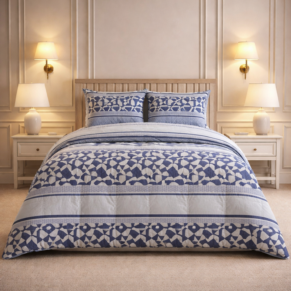 Gold Living Signature 3 Pcs Bed Sheet Set - Navy Blue Colour