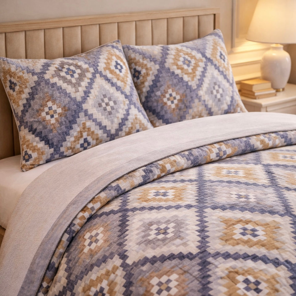 Gold Living Signature 3 Pcs Bed Sheet Set - Multi Colour