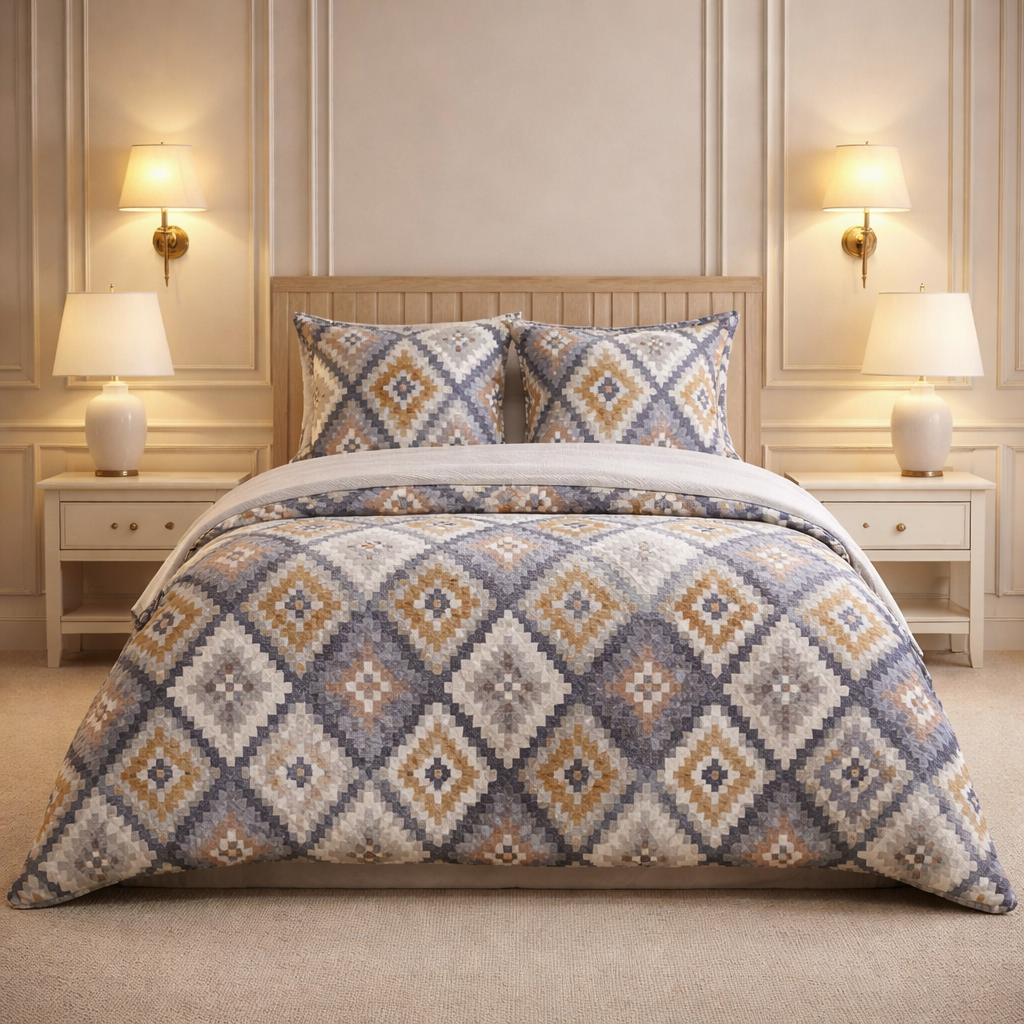 Gold Living Signature 3 Pcs Bed Sheet Set - Multi Colour