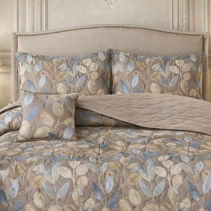 Gold Living Signature Quilted 5 Pcs Bed Spread Set Poly Bag - Beige Colour