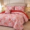 Gold Living Signature Quilted 5 Pcs Bed Spread Set Poly Bag - Pink Colour