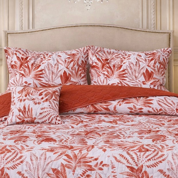 Gold Living Signature Quilted 5 Pcs Bed Spread Set Poly Bag - Pink Colour