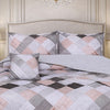 Gold Living Signature Quilted 5 Pcs Bed Spread Set Poly Bag - Off White Colour