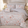 Gold Living Signature Quilted 5 Pcs Bed Spread Set Poly Bag - Silver Colour