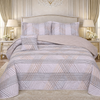 Gold Living Signature Quilted 5 Pcs Bed Spread Set Poly Bag - Light Gray Colour