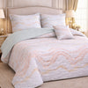 Gold Living Signature Quilted 5 Pcs Bed Spread Set Poly Bag - Beige Colour