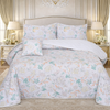 Gold Living Signature Quilted 5 Pcs Bed Spread Set Poly Bag - White Colour