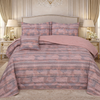 Gold Living Signature Quilted 5 Pcs Bed Spread Set Poly Bag - Light Pink Colour
