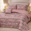 Gold Living Signature Quilted 5 Pcs Bed Spread Set Poly Bag - Light Pink Colour