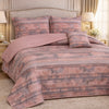 Gold Living Signature Quilted 5 Pcs Bed Spread Set Poly Bag - Light Pink Colour