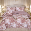Gold Living Signature Quilted 5 Pcs Bed Spread Set Poly Bag - Pink Colour