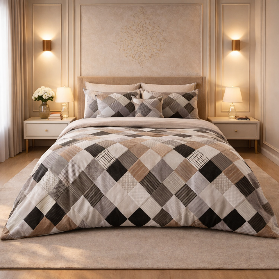 Gold Living Signature 5 Pcs Fitted Bed Sheet Set Poly Bag - White Colour