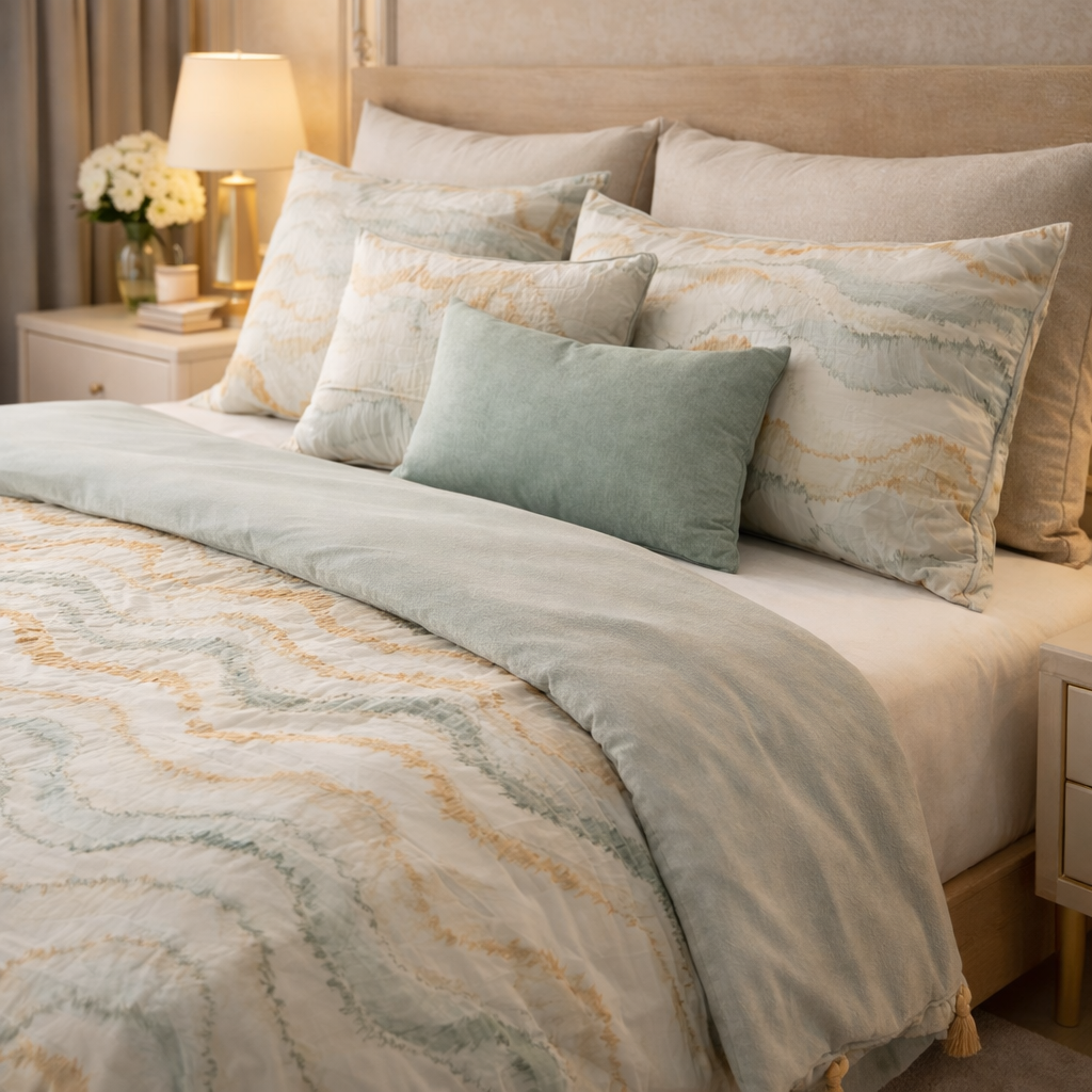 Gold Living Signature 5 Pcs Fitted Bed Sheet Set Poly Bag - Light Gray Colour