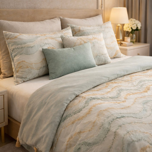 Gold Living Signature 5 Pcs Fitted Bed Sheet Set Poly Bag - Light Gray Colour