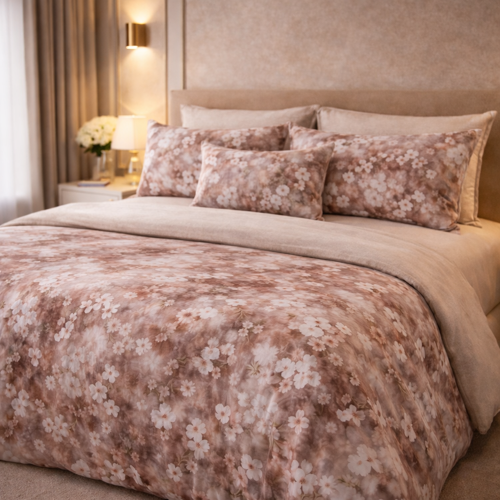 Gold Living Signature 5 Pcs Fitted Bed Sheet Set Poly Bag - Taupe Colour