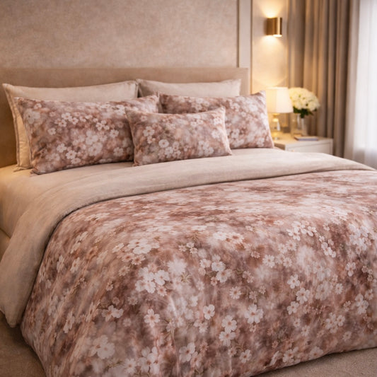 Gold Living Signature 5 Pcs Fitted Bed Sheet Set Poly Bag - Taupe Colour