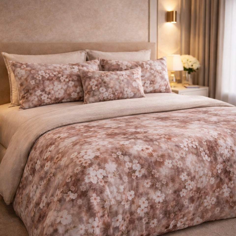 Gold Living Signature 5 Pcs Fitted Bed Sheet Set Poly Bag - Taupe Colour