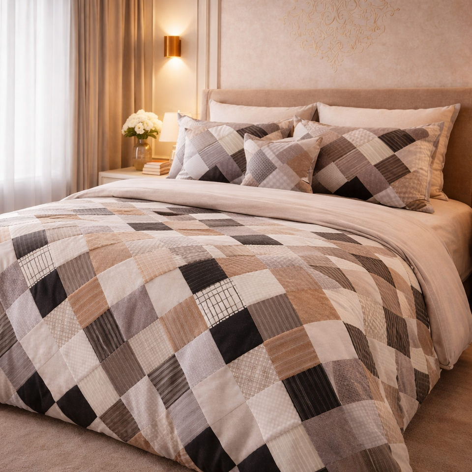 Gold Living Signature 5 Pcs Fitted Bed Sheet Set Poly Bag - White Colour