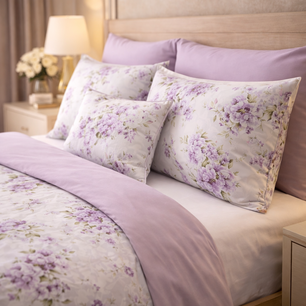 Gold Living Signature 5 Pcs Fitted Bed Sheet Set Poly Bag - Petal Pink Colour