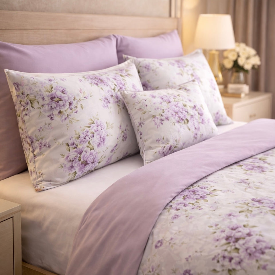 Gold Living Signature 5 Pcs Fitted Bed Sheet Set Poly Bag - Petal Pink Colour