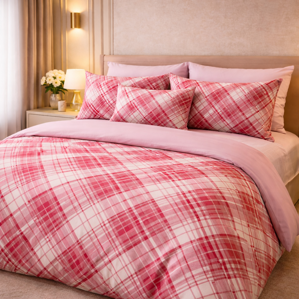 Gold Living Signature 5 Pcs Fitted Bed Sheet Set Poly Bag - Soft Rose Colour