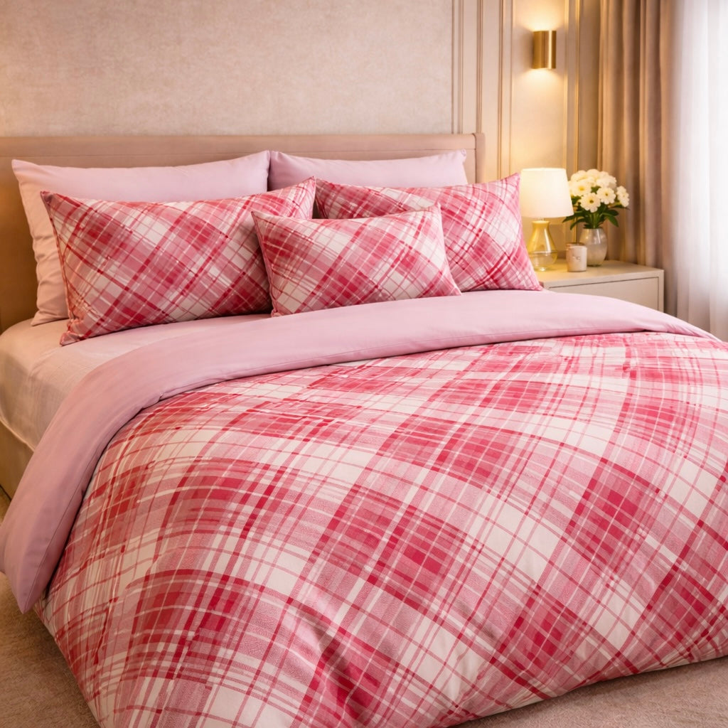 Gold Living Signature 5 Pcs Fitted Bed Sheet Set Poly Bag - Soft Rose Colour