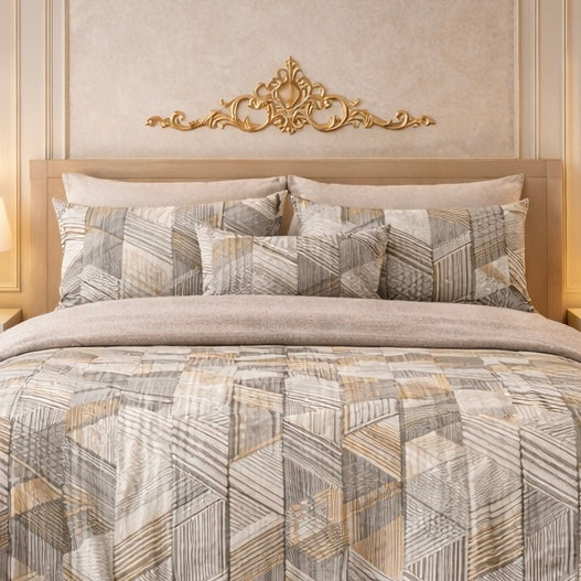 Gold Living Signature 5 Pcs Fitted Bed Sheet Set Poly Bag - Warm Sand Colour