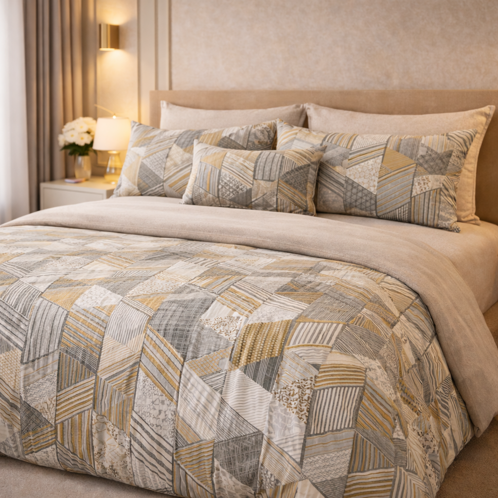 Gold Living Signature 5 Pcs Fitted Bed Sheet Set Poly Bag - Warm Sand Colour