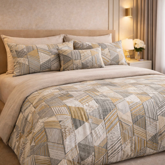Gold Living Signature 5 Pcs Fitted Bed Sheet Set Poly Bag - Warm Sand Colour