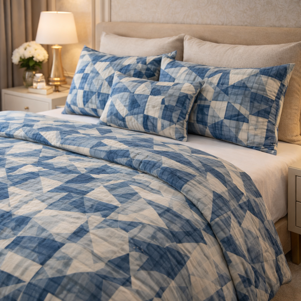 Gold Living Signature 5 Pcs Fitted Bed Sheet Set Poly Bag - Sky Blue Color