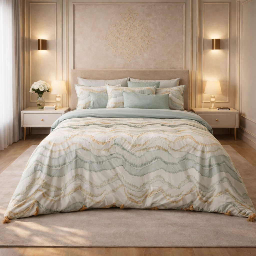 Gold Living Signature 5 Pcs Fitted Bed Sheet Set Poly Bag - Light Gray Colour