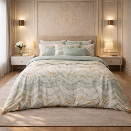 Gold Living Signature 5 Pcs Fitted Bed Sheet Set Poly Bag - Light Gray Colour