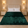 Golden Loom Warmth Fleece Blanket King Size - Dark Green