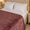 Golden Loom Warmth Fleece Blanket King Size - Dark Brown Colour