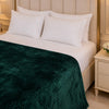 Golden Loom Warmth Fleece Blanket King Size - Dark Green