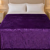 Golden Loom Warmth Fleece Blanket King Size - Purple Colour
