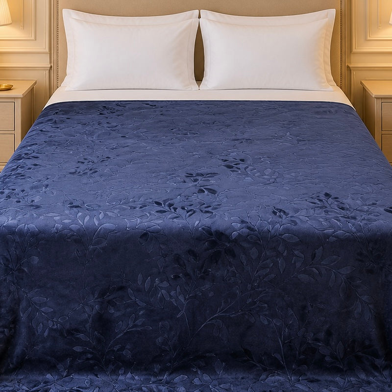Golden Loom Warmth Fleece Blanket King Size - Blue Colour