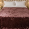 Golden Loom Warmth Fleece Blanket King Size - Dark Brown Colour