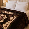 Grandeur Max Double Bed Blanket 2 Ply in Poly Bag - Dark Brown Colour