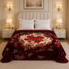 Grandeur Max Double Bed Blanket 2 Ply in Poly Bag - Maroon Colour