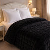 Heritage Home 4 Pcs Top Fitted Comforter Set - Black Colour