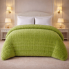 Heritage Home 4 Pcs Top Fitted Comforter Set - Green Colour
