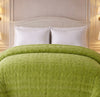 Heritage Home 4 Pcs Top Fitted Comforter Set - Green Colour
