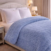 Heritage Home 4 Pcs Top Fitted Comforter Set - Sky Blue Colour
