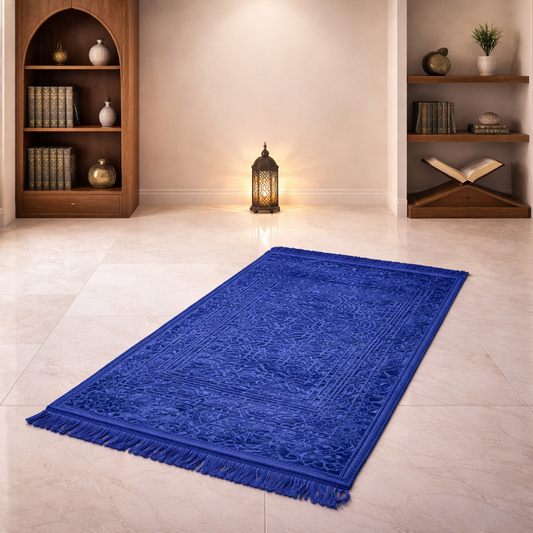 Hijaz Luxe Prayer Mat - Classic Blue Colour