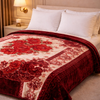 Imperial Loom Double Bed Blanket 2 Ply in Poly Bag - Maroon Colour