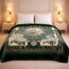 Imperial Loom Double Bed Blanket 2 Ply in Poly Bag - Green Colour