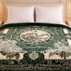 Imperial Loom Double Bed Blanket 2 Ply in Poly Bag - Green Colour