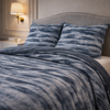 Levora Comfort Printed 4 Pcs Revers Fitted Comforter Set - Steel Blue Colour